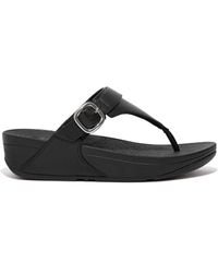 Fitflop - Lulu Verstellbare Zehenstegsandalen Aus Ledereu 41 (Uk 7) - Lyst