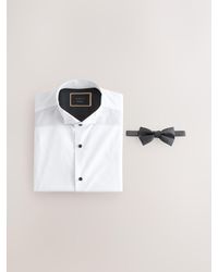 Next - Regular Fit Double Cuff Regular Fit Shirt And Bow Tie Pack - Lyst