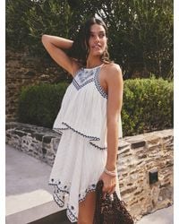 Next - Embroidered Hanky Hem Playsuit - Lyst