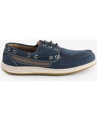 Pavers - Leather Lace-Up Boat Shoes - Lyst