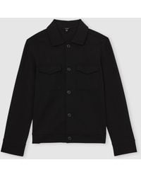 Reiss - Finley Twill Twin-Pocket Overshirt - Lyst
