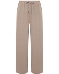 Evans - Tie Waist Wide Leg Trousers - Lyst
