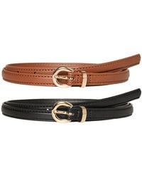 Vero Moda - Coated Belts 2 Pack - Lyst