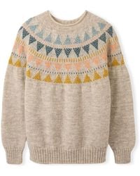 Celtic & Co. - British Wool Geo Fair Isle Yoke Jumper - Lyst