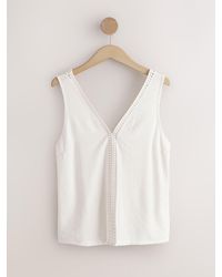 Next - Textured V-Neck Cami Top - Lyst