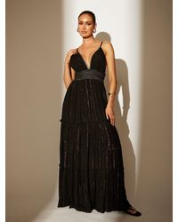 South Beach - Metallic Cami Stripe Maxi Dress - Lyst