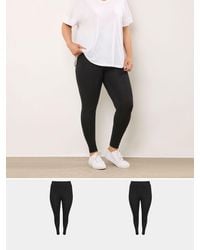 Evans - Stretch Leggings 2 Pack - Lyst