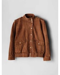 Mint Velvet - Suede Pilot Bomber Jacket - Lyst