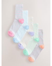 Next - Stripe Ankle Socks 5 Pack - Lyst