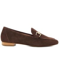 Dune - Leather Grained Branded Snaffle Trim Loafers - Lyst