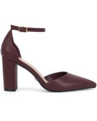 Novo - Ivar Two Part Block Heel Point Toe Ankle Strap Court Shoes - Lyst