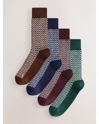 Next - Herringbone Twist Ribbed Socks 4 Pack - Lyst