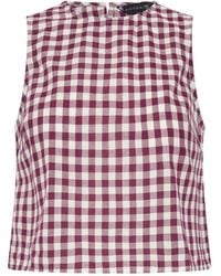 PixieGirl Petite - Gingham Shell Top - Lyst