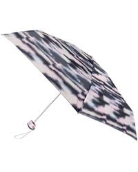 Totes - Compact Flat Striped Clouds Print Umbrella - Lyst