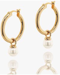 Ivory & Co. - Newark Statement Hoop Pearl Earrings - Lyst