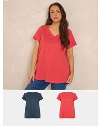 Evans - Jersey T-Shirts 2 Pack - Lyst