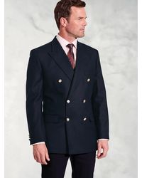 Brook Taverner - Pure New Wool Double Breasted Blazer - Lyst