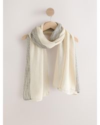 Next - Sparkle Stripe Lightweight Scarf - Lyst