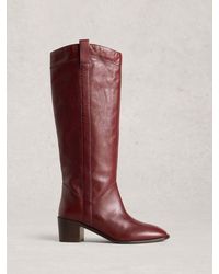White Stuff - Izzy Leather Knee High Boots - Lyst