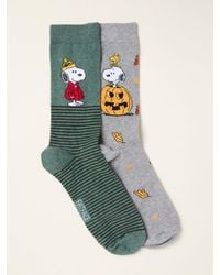 FatFace - Fatface Snoopy 2 Pack Halloween Socks - Lyst
