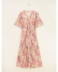 FatFace - Fatface Paige Embroidered Midi Dress - Lyst