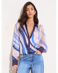 Lipsy - Military Button Detail Satin Shirt - Lyst