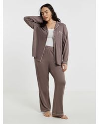 Simply Be - Brushed Rib Pyjamas Set - Lyst