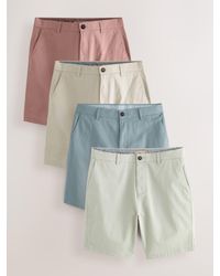 Next - Straight Fit Stretch Chino Shorts 4 Pack - Lyst