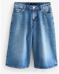 Next - Longline Jort Denim Shorts - Lyst