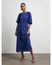Joanna Hope - Lace Dress With Puff Sleeves - Lyst