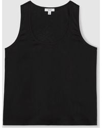 Reiss - Ruby - Black Silk-front Vest, S (us 4-6) - Lyst