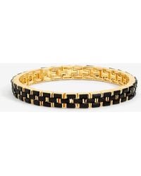 Jon Richard - Plated And Jet Crystal Chain Stretch Bracelet - Lyst