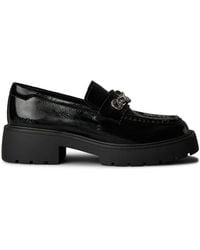 Calvin Klein - Calvin Klein Leather Chunky Apron Toe Loafers - Lyst
