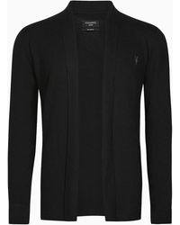 AllSaints - Allsaints Mode Merino Wool Open Cardigan - Lyst