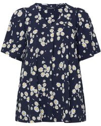 Evans - Angel Sleeve Pleated Front Top - Lyst