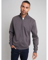 Threadbare - Funnel Quarter Zip Through Sweatshirt - Lyst