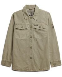Superdry - 100% Baumwolle Militär-Overshirteu 36 (Uk 8) - Lyst