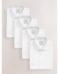 Next - Slim Fit Easy Care Single Cuff Smart Shirts 4 Pack - Lyst