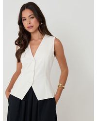 Threadbare - Linen Blend V-Neck Waistcoat - Lyst