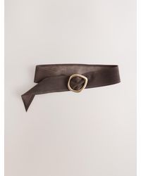 Next - Wide Leather Sash Belt - Lyst