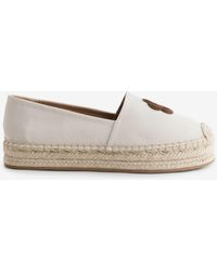 BOSS - Maderia Canvas Raffia Espadrille Shoes - Lyst