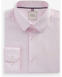 Next - Slim Fit Easy Care Textured Single Cuff Smart Shirt - Lyst