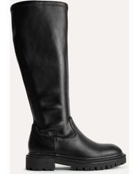 Linzi - Briody Wide Fit Pu Stretch High Leg Boots - Lyst
