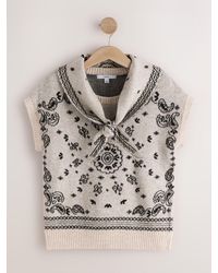 Next - Monochrome Bandana Tie Neck Tank Top With Removable Collar - Lyst