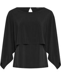 M Com - Double Layer Long Sleeve Cape Top - Lyst