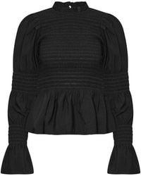 PixieGirl Petite - Long Sleeve Shirring Smock Top - Lyst