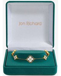 Jon Richard - Jet Crystal Clover Bracelet Gift Box - Lyst