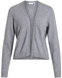 Vila - Long Sleeve Cropped Lightweight Cardigan - Lyst