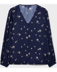Crew - Lola Tie Back Daisy Print Top - Lyst
