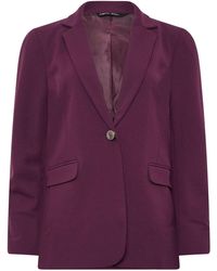 M Com - Button Front Tailored Blazer - Lyst